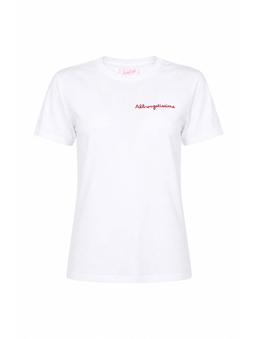 T-shirt Emilie in cotone con ricamo Abbronzatissima Mc2 Saint Barth | EMI000109789L
